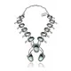 Squash Blossom .925 Sterling Silver Navajo Native American Natural Turquoise Necklace 35169 Squash Blossom .925 Sterling Silver Navajo Native American Natural Turquoise Necklace 35169