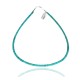 .925 Sterling Silver Certified Authentic Navajo Native American 1 strand Magnesite Necklace 35172