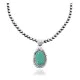 Leaf .925 Sterling Silver Navajo Native American Natural Turquoise Necklace & Pendant 35174 Leaf .925 Sterling Silver Navajo Native American Natural Turquoise Necklace & Pendant 35174