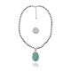 Leaf .925 Sterling Silver Navajo Native American Natural Turquoise Necklace & Pendant 35174 Leaf .925 Sterling Silver Navajo Native American Natural Turquoise Necklace & Pendant 35174