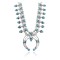 Squash Blossom .925 Sterling Silver Certified Authentic Navajo Native American Natural Turquoise Necklace 35176