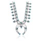 Squash Blossom .925 Sterling Silver Certified Authentic Navajo Native American Natural Turquoise Necklace 35176 Squash Blossom .925 Sterling Silver Certified Authentic Navajo Native American Natural Turquoise Necklace 35176