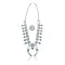 Squash Blossom .925 Sterling Silver Certified Authentic Navajo Native American Natural Turquoise Necklace 35176
