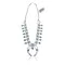 Squash Blossom .925 Sterling Silver Certified Authentic Navajo Native American Natural Turquoise Necklace 35176