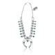 Squash Blossom .925 Sterling Silver Navajo Native American Natural Turquoise Necklace 35176 Squash Blossom .925 Sterling Silver Navajo Native American Natural Turquoise Necklace 35176