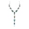 Elegant .925 Sterling Silver Certified Authentic Navajo Native American Natural Turquoise Necklace 35180