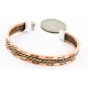 Handmade Feather Certified Authentic Navajo Pure Copper and Brass Native American Bracelet 12846-1