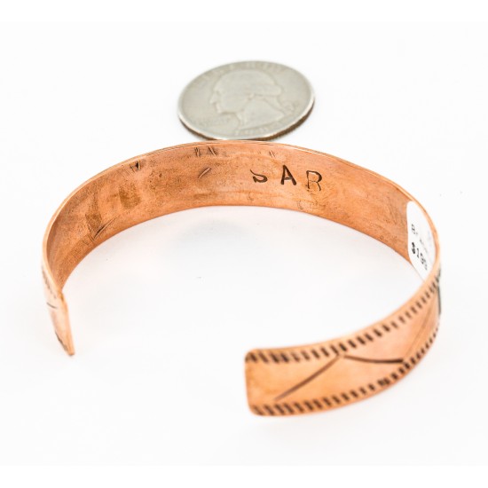 Handmade Feather Horse Certified Authentic Navajo Pure .925 Sterling Silver and Copper Native American Bracelet 12776
