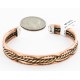 Handmade Certified Authentic Navajo Pure Copper and Brass Native American Bracelet 12846-4