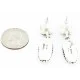 Handmade Navajo .925 Sterling Silver Natural Spiny Oyster Native American Dangle Earrings 27163-1