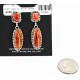 Certified Authentic Handmade Navajo .925 Sterling Silver Natural Spiny Oyster Native American Dangle Earrings  27163-1