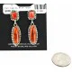 Handmade Navajo .925 Sterling Silver Natural Spiny Oyster Native American Dangle Earrings 27163-1