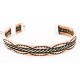 Handmade Certified Authentic Navajo Pure Copper and Brass Native American Bracelet 12846-4