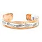 Handmade Feather Navajo Pure .925 Sterling Silver and Copper Native American Bracelet 12770-00 Handmade Feather Navajo Pure .925 Sterling Silver and Copper Native American Bracelet 12770-00