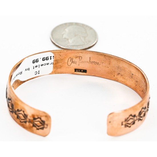 Handmade Feather Certified Authentic Navajo Pure .925 Sterling Silver and Copper Native American Bracelet 12770-00