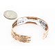 Handmade Kokopelli Certified Authentic Navajo Pure Copper and Brass Native American Bracelet 12845-3