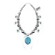 Squash Blossom .925 Sterling Silver Navajo Native American Natural Turquoise Necklace 35190 Squash Blossom .925 Sterling Silver Navajo Native American Natural Turquoise Necklace 35190