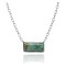 Delicate .925 Sterling Silver Certified Authentic Navajo Native American Natural Turquoise Necklace Pendant 35192