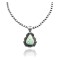.925 Sterling Silver Certified Authentic Navajo Native American Natural Turquoise Necklace Pendant 35193