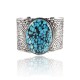 Sun .925 Sterling Silver Certified Authentic Navajo Native American Natural Turquoise Cuff Bracelet 32110 Sun .925 Sterling Silver Certified Authentic Navajo Native American Natural Turquoise Cuff Bracelet 32110