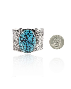 Sun .925 Sterling Silver Certified Authentic Navajo Native American Natural Turquoise Cuff Bracelet 32110 Sun .925 Sterling Silver Certified Authentic Navajo Native American Natural Turquoise Cuff Bracelet 32110