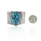 Sun .925 Sterling Silver Certified Authentic Navajo Native American Natural Turquoise Cuff Bracelet 32110