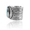 Sun .925 Sterling Silver Certified Authentic Navajo Native American Natural Turquoise Cuff Bracelet 32110