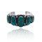 Large .925 Sterling Silver Certified Authentic Navajo Native American Natural Turquoise Cuff Bracelet 32111