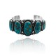 Large .925 Sterling Silver Certified Authentic Navajo Native American Natural Turquoise Cuff Bracelet 32111 Large .925 Sterling Silver Certified Authentic Navajo Native American Natural Turquoise Cuff Bracelet 32111