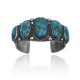 Large .925 Sterling Silver Certified Authentic Navajo Native American Natural Turquoise Cuff Bracelet 32111 Large .925 Sterling Silver Certified Authentic Navajo Native American Natural Turquoise Cuff Bracelet 32111