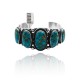 Large .925 Sterling Silver Certified Authentic Navajo Native American Natural Turquoise Cuff Bracelet 32111 Large .925 Sterling Silver Certified Authentic Navajo Native American Natural Turquoise Cuff Bracelet 32111