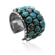 Huge .925 Sterling Silver Certified Authentic Navajo Native American Natural Turquoise Cuff Bracelet 32112 Huge .925 Sterling Silver Certified Authentic Navajo Native American Natural Turquoise Cuff Bracelet 32112