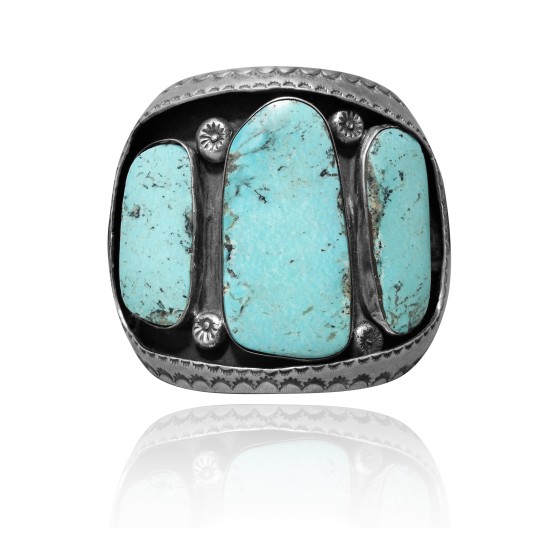Simple .925 Sterling Silver Certified Authentic Navajo Native American Natural Turquoise Cuff Bracelet 32113 Simple .925 Sterling Silver Certified Authentic Navajo Native American Natural Turquoise Cuff Bracelet 32113