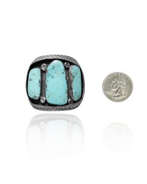 Simple .925 Sterling Silver Certified Authentic Navajo Native American Natural Turquoise Cuff Bracelet 32113 Simple .925 Sterling Silver Certified Authentic Navajo Native American Natural Turquoise Cuff Bracelet 32113