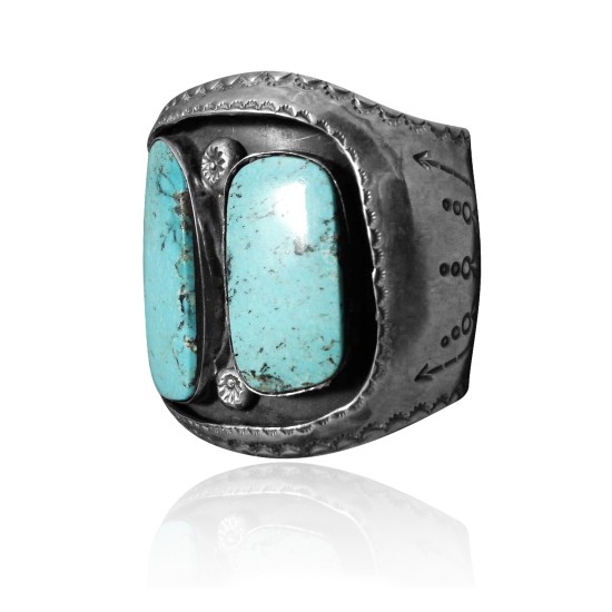 Simple .925 Sterling Silver Certified Authentic Navajo Native American Natural Turquoise Cuff Bracelet 32113 Simple .925 Sterling Silver Certified Authentic Navajo Native American Natural Turquoise Cuff Bracelet 32113