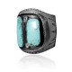 Simple .925 Sterling Silver Certified Authentic Navajo Native American Natural Turquoise Cuff Bracelet 32113 Simple .925 Sterling Silver Certified Authentic Navajo Native American Natural Turquoise Cuff Bracelet 32113