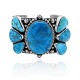 One of a Kind .925 Sterling Silver Certified Authentic Navajo Native American Natural Turquoise Cuff Bracelet 32115 One of a Kind .925 Sterling Silver Certified Authentic Navajo Native American Natural Turquoise Cuff Bracelet 32115