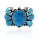 One of a Kind .925 Sterling Silver Navajo Native American Natural Turquoise Cuff Bracelet 32115 One of a Kind .925 Sterling Silver Navajo Native American Natural Turquoise Cuff Bracelet 32115