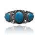 3 Stone .925 Sterling Silver Certified Authentic Navajo Native American Natural Turquoise Cuff Bracelet 32119 3 Stone .925 Sterling Silver Certified Authentic Navajo Native American Natural Turquoise Cuff Bracelet 32119