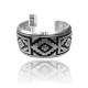 Detailed .925 Sterling Silver Certified Authentic Navajo Native American Overlay Cuff Bracelet 32120 Detailed .925 Sterling Silver Certified Authentic Navajo Native American Overlay Cuff Bracelet 32120