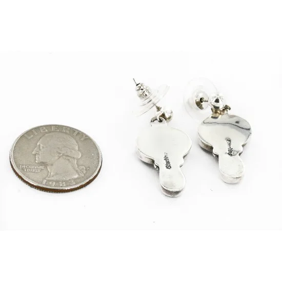 Handmade Navajo .925 Sterling Silver Natural Sugilite Native American Stud Earrings 27163-2 Handmade Navajo .925 Sterling Silver Natural Sugilite Native American Stud Earrings 27163-2