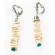 Certified Authentic Handmade Heart Navajo .925 Sterling Silver Dangle Native American Earrings Natural Turquoise Spiny Oyster 18032-3