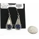 Handmade Navajo .925 Sterling Silver Dangle Native American Earrings Natural Lapis 18046 Handmade Navajo .925 Sterling Silver Dangle Native American Earrings Natural Lapis 18046