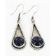 Handmade Navajo .925 Sterling Silver Dangle Native American Earrings Natural Lapis 18046 Handmade Navajo .925 Sterling Silver Dangle Native American Earrings Natural Lapis 18046