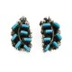 Handmade Zuni .925 Sterling Silver Clip Native American Earrings Natural Turquoise 14646 Handmade Zuni .925 Sterling Silver Clip Native American Earrings Natural Turquoise 14646