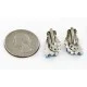 Handmade Zuni .925 Sterling Silver Clip Native American Earrings Natural Turquoise 14646 Handmade Zuni .925 Sterling Silver Clip Native American Earrings Natural Turquoise 14646