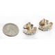 Handmade Certified Authentic Petit Point Zuni .925 Sterling Silver Natural Multicolor Stud Native American Earrings 27127-0