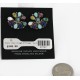 Handmade Certified Authentic Petit Point Zuni .925 Sterling Silver Natural Multicolor Stud Native American Earrings 27127-0