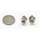 Rare Certified Authentic Handmade Navajo .925 Sterling Silver Clip Native American Earrings 1 17938-1
