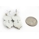 Certified Authentic Handmade Navajo .925 Sterling Silver Natural Turquoise Native American Dangle Earrings 27163-4